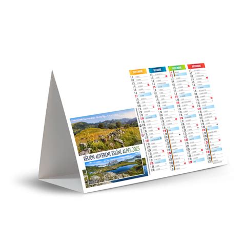 Calendrier Publicitaire Personnalis Chevalet De Comptoir Paysages De