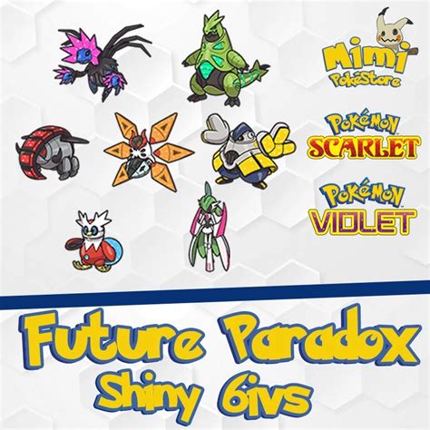 Todos Paradox Do Futuro Shiny 6Ivs Pokémon Scarlet Violet Outros DFG