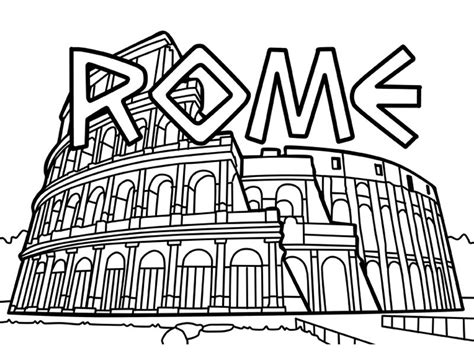 Colosseum Rome Coloring Nation