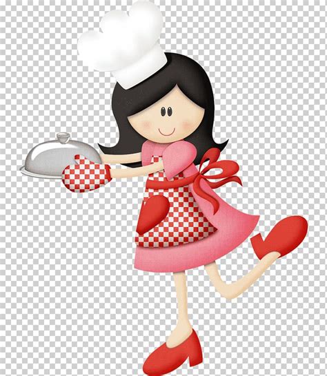 Chef Cocinero Caricatura Dibujo Mujer Chef Cocina Cocinar Dibujos