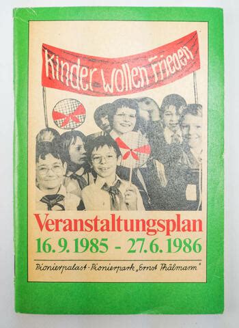 Veranstaltungsplan Pionierpalast Ernst Thälmann 16 9 1985 27 6 1986