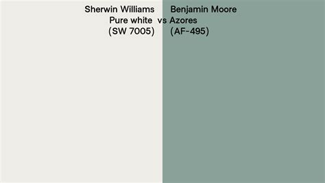 Sherwin Williams Pure White SW 7005 Vs Benjamin Moore Azores AF 495