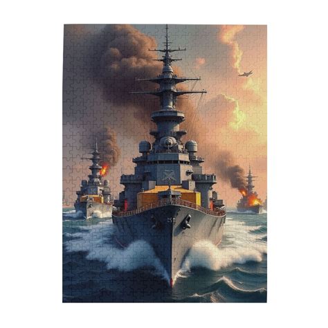 500 Piece Battleship Jigsaw Puzzle For Adults Challenging Naval Artwork