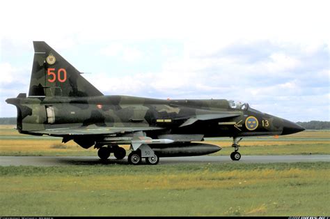 Saab Ja37 Viggen Sweden Air Force Aviation Photo 6530517