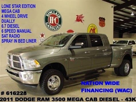 Purchase Used 2011 Ram 3500 Dually Lone Star Mega Cab 4x4 Diesel 6