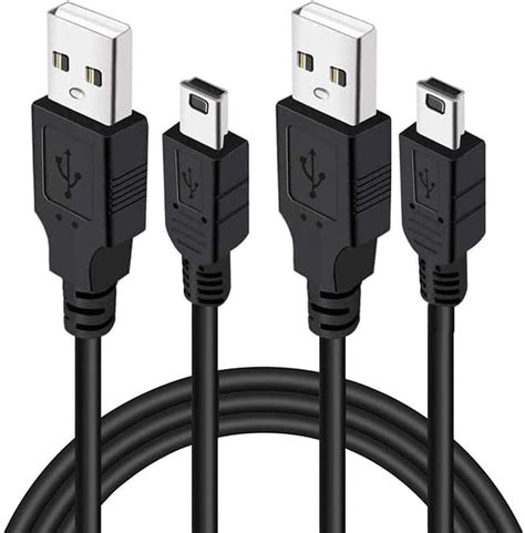 2Pack Charging Cable For PS3 Controller USB 2 0 Type A To Mini B Cable