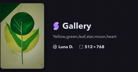 Yellow Green Leaf Star Moon Heart Gallery Stablecog