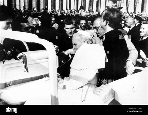 May 13, 1981 - Pope JOHN PAUL II right after the assassination attempt ...