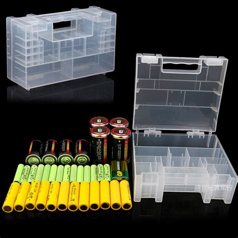 Plastic Battery Box Storage Case Holder Organizer For AA AAA C D 9V