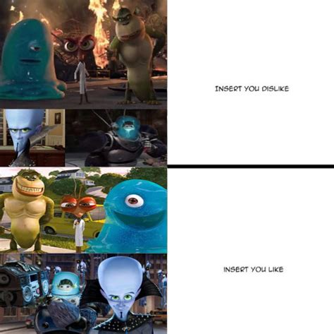 The Monsters Megamind And Minion Drake Meme By Arielariaspetzoldt On