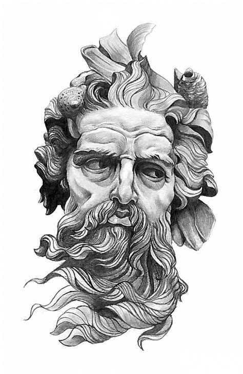 Poseidon Drawing, Pencil, Sketch, Colorful, Realistic Art Images ...