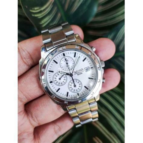 Jam Tangan Seiko SNDB33P1 Chronograph Quartz Bekas Original Normal