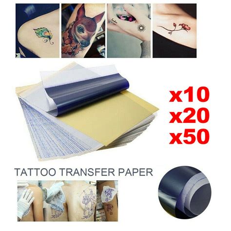 10 20 50x Tattoo Stencil Transfer Paper Thermal Carbon Tracing Copier Au