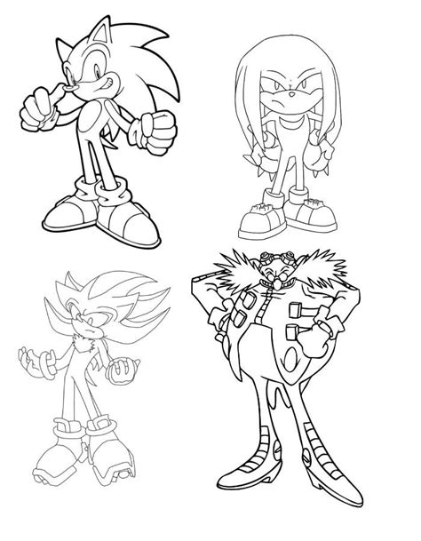 All Sonic Characters Coloring Page