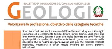 Bollettino Geologi Marzo Agosto 2013 Consiglio Nazionale Dei Geologi