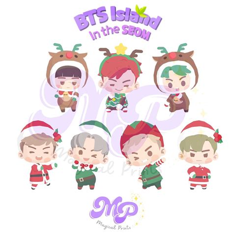 Bts Island In The Seom Christmas Season Digital Stickers Png Files