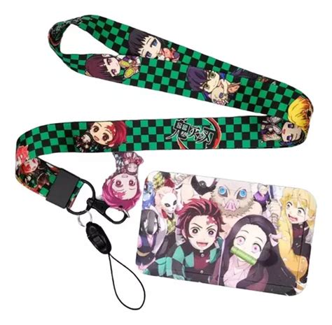 Lanyard Demon Slayer Con Porta Credencial Impresi N Digital Cuotas