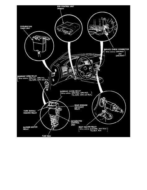 Honda Workshop Service And Repair Manuals Accord L4 2156cc 22l Sohc 1991 Relays And