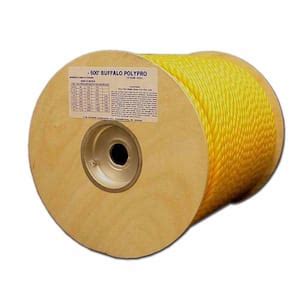 Rope King 1 4 In X 1000 Ft Hollow Braided Rope Yellow HBP 141000Y