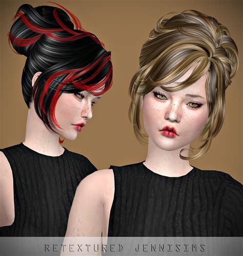 Downloads Sims 4 Newsea Crescent Hair Retexture Jennisims