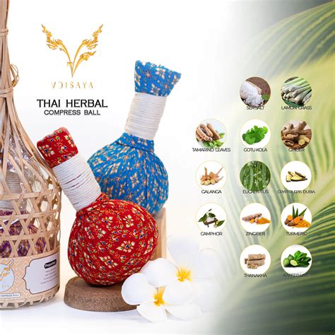 Vdisaya Thai Herbal Compress Ball Compress Ball Home Spa Hand Made Product 100 Thailand Natural