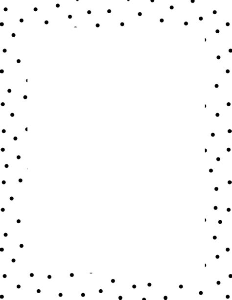 Black And White Polka Dot Border: Clip Art, Page Border,, 54% OFF