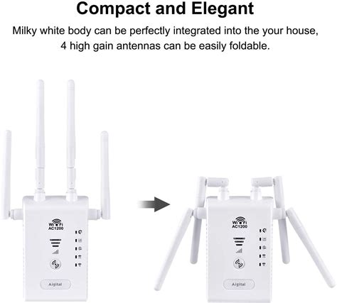 Aigital Wlan Repeater Ac External Antennas Lan Port Speed Up To