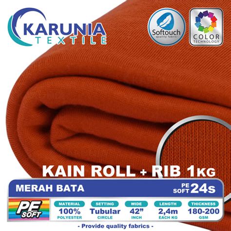 PE Soft 24S - Merah Bata - Karunia Textile Bandung