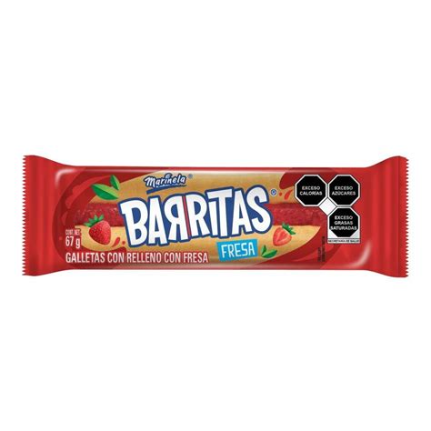 Galletas Con Relleno Marinela Barritas Fresa G Bodega Aurrera