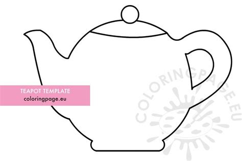 Teapot Template printable – Coloring Page