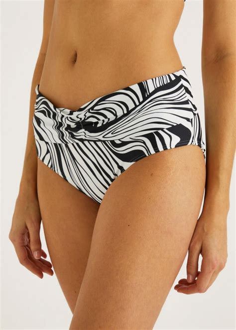 Monochrome Wave Bikini Bottoms Womens