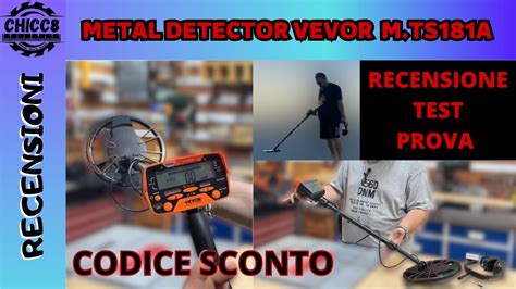 METAL DETECTOR Vevor M TS181A Recensione Test Prova YouTube