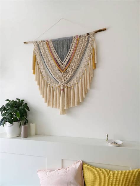 Moderne Makramee Wand hängen große Makramee Tapestry Etsy