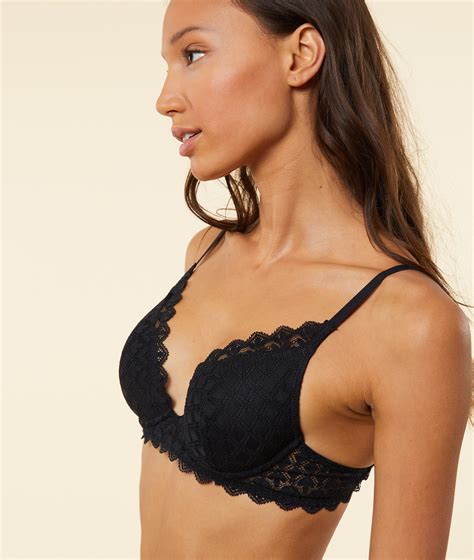 Bra No 2 Plunge Push Up Bra Jade Noir Etam