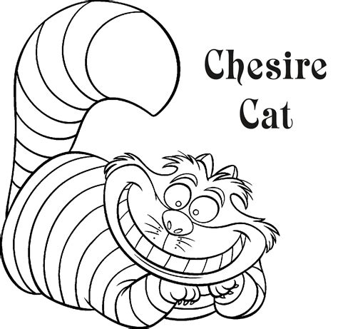 Alice Wonderland Cheshire Cat Coloring Pages Coloring Pages