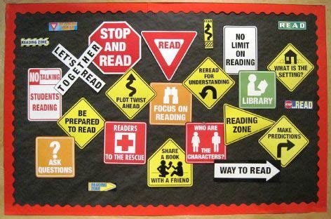 Reading Road Signs Bulletin Board for Classroom Decorations