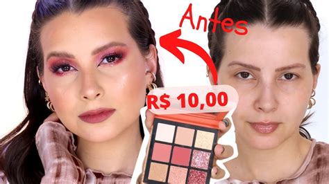 MAQUIAGEM PROFISSIONAL UMA PALETA DE 10 REAIS YouTube