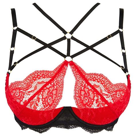 Lingerie Sexy Soutien Gorge Sexy Noir Et Dentelle Rouge