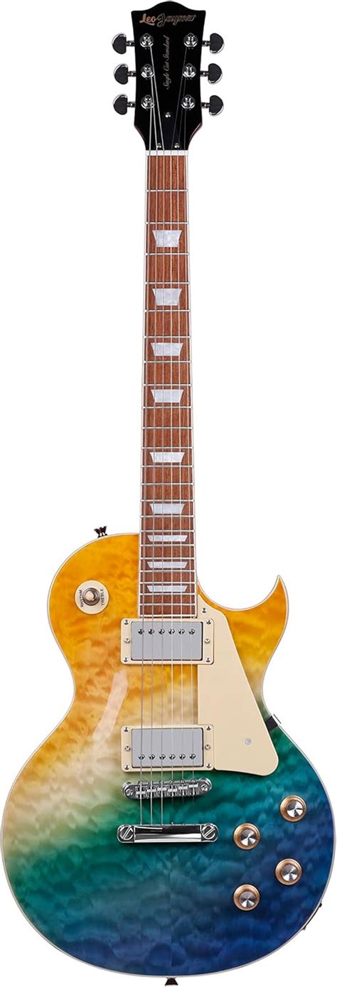 LEO JAYMZ Guitarra eléctrica de 39 pulgadas estilo Les Paul Cuerpo