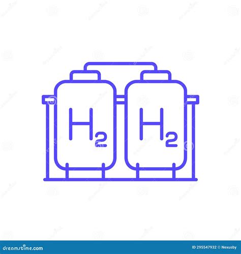 Hydrogen Storage Line Icon Vector 231476505