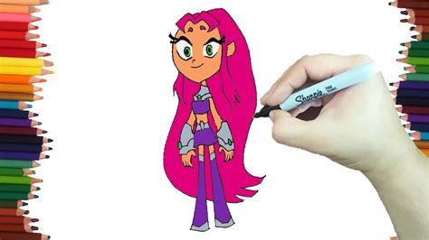 Como Dibujar A Starfire De Los Jovenes Titanes En Accion Paso A Paso Y Muy Facil Youtube