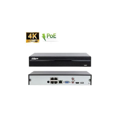 Dahua NVR 4 Canali Ultra HD IA 12MP Onvif Poe NVR2104HS P I 4K