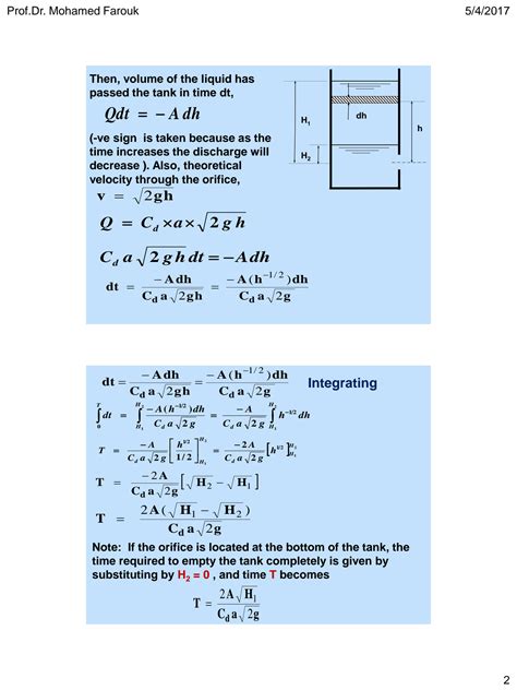 Solution Explicaci N Y Ejemplos De La Ecuaci N De Bernoulli Vaciado De