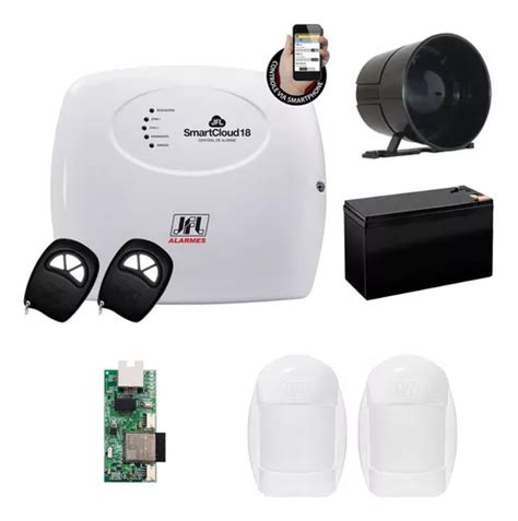 Kit Alarme Jfl Smart Cloud 18 Bat Sensores 01 Parcelamento Sem Juros