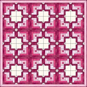 Digital Pdfheart 1log Cabin Quilt Block Patternmodern Etsy