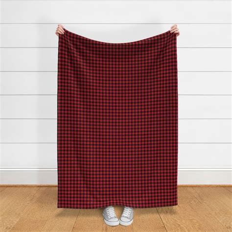 Buffalo Plaid-Red and Black Fabric | Spoonflower