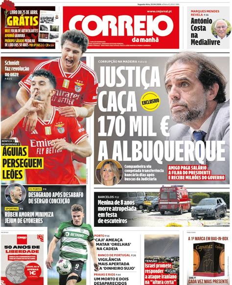 Capa Correio Da Manh Abril Capasjornais Pt