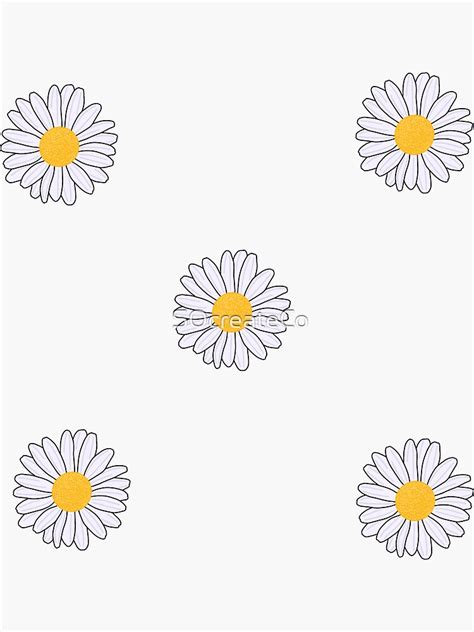 Daisy Flower Pack Sticker By Socreateco Redbubble