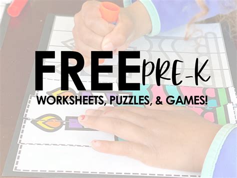 Free Pre K Worksheets Puzzles And Games Babbling Abby