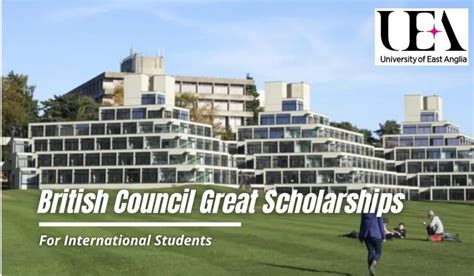 British Council Great Scholarships at University of East Anglia in UK, 2021